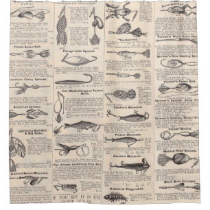 Antique Fishing Lures Catalogue Page Vintage Print