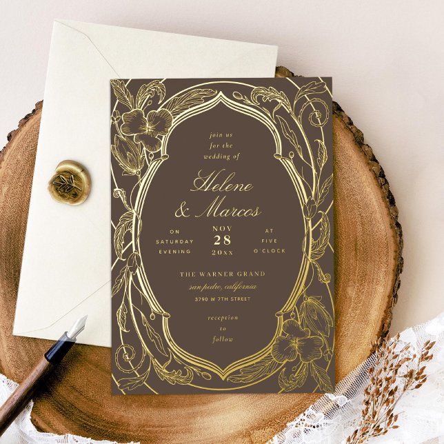 Antique Floral Art Nouveau Wedding Gold (Creator Uploaded)