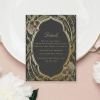 Antique Floral Art Nouveau Wedding Gold Details