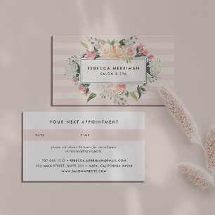 Antique Floral Blush Pink Stripe   Appointment