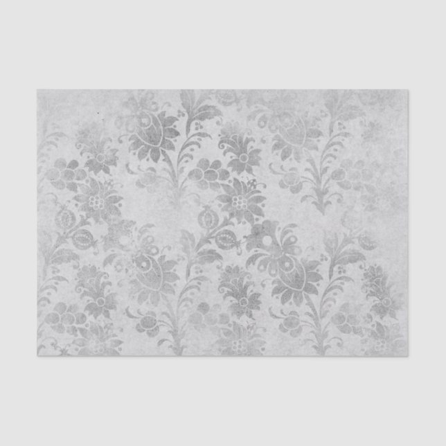 Antique Floral Damask Tissue Paper (Front)