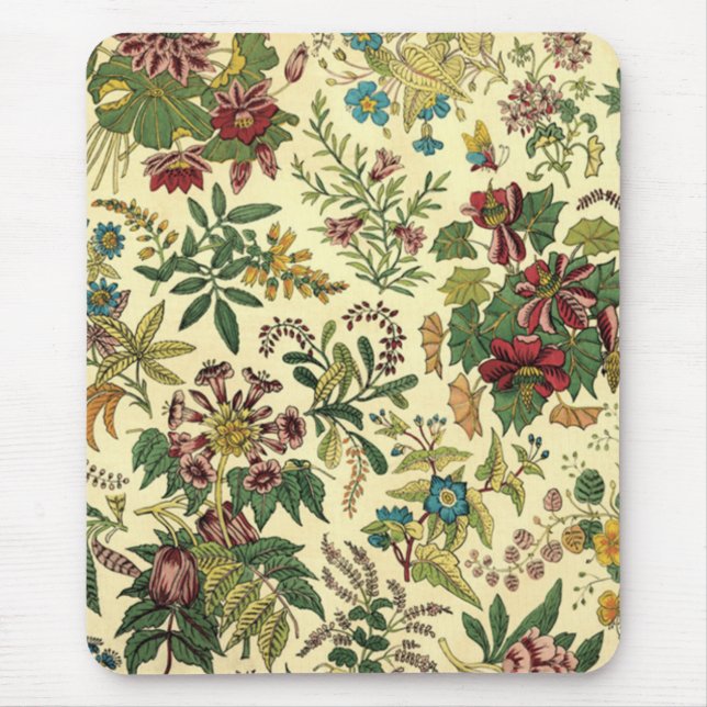 Antique Floral Mouse Pad (Front)