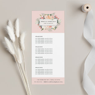 Antique Floral   Pricing or Services Rack Card