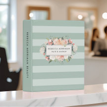 Antique Floral Sage Stripe