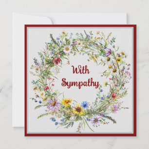Antique Floral Wreath Notecard Collection