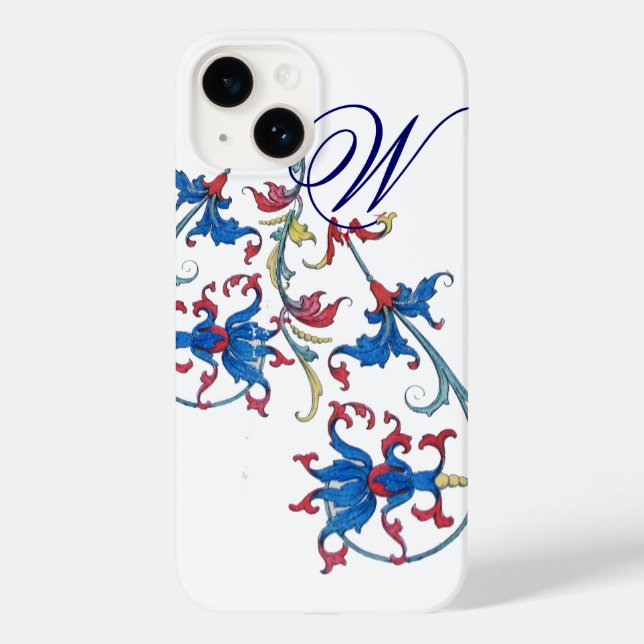 ANTIQUE FLORENTINE FLORAL MOTIFS MONOGRAM Case-Mate iPhone CASE (Back)