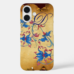 ANTIQUE FLORENTINE FLORAL MOTIFS MONOGRAM iPhone 16 CASE