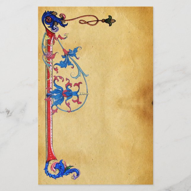 ANTIQUE FLORENTINE PARCHMENT STATIONERY (Front)