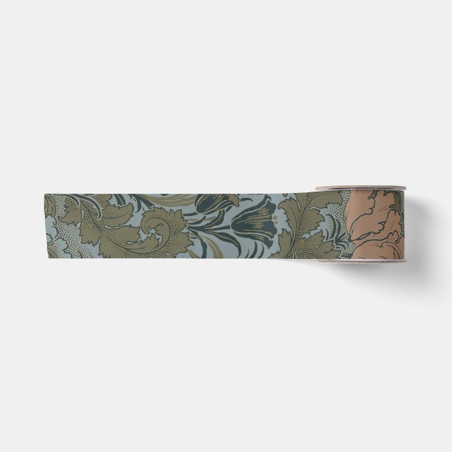 Antique Flower Morris Garden Floral Wallpaper Satin Ribbon (Front)