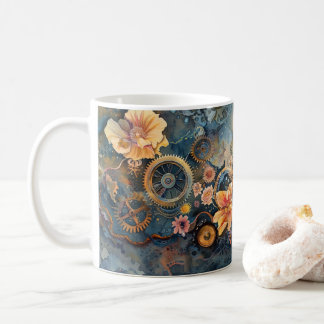 Antique Flower Scene Coffee Mug