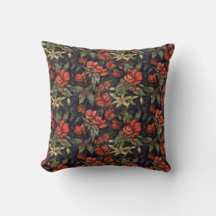 Antique Flowers by Alexandra Cook aka Linandara Throw Pillow