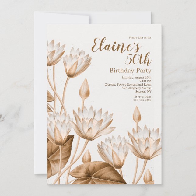 Antique Flowers Invitation (Front)
