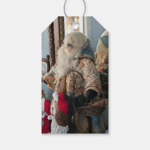 Antique Folk Art Santa Photography Gift Tags