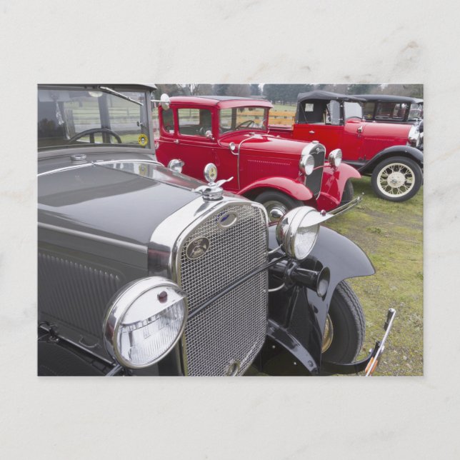 Antique Ford automobiles Postcard (Front)