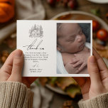 Antique Forest Animals Baby Shower Thank You Card<br><div class="desc">Thank friends and family for making your baby shower special and for all of the lovely gifts with these monochromatic whimiscal antique forest Baby Shower thank you cards. Matching items available.</div>