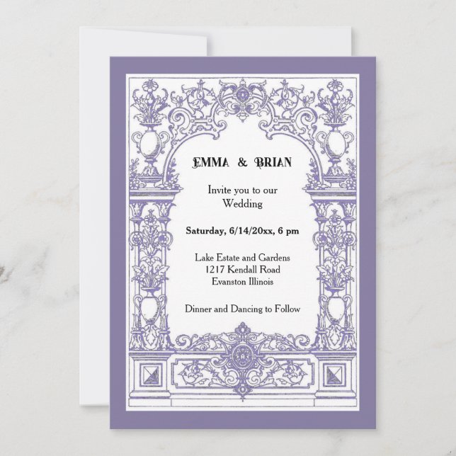 Antique frame Invitation (Front)