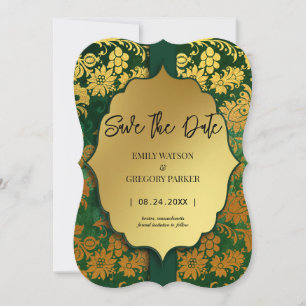 Antique frame ,old gold save the date
