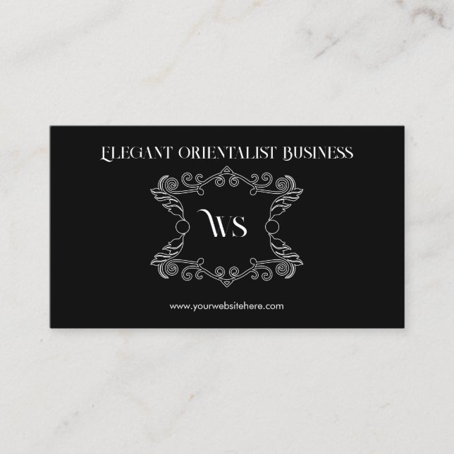 Antique frame Orientalist Ornament Business Card (Front)