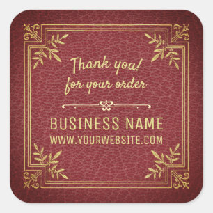 Antique frame square sticker