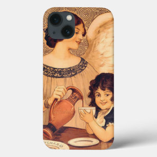Antique French Chocolate Angel Poster: Vintage Art iPhone 13 Case