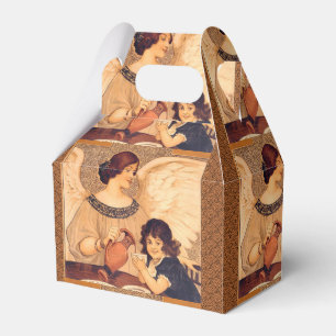 Antique French Chocolate Angel Poster: Vintage Art Favor Box
