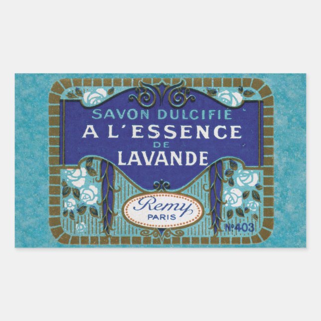 Antique French Lavender Soap Sticker (Front)