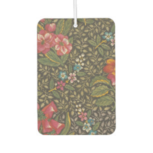 Antique French Toile de Jouy 1800s Floral Branches Air Freshener