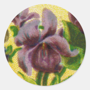 Antique French Violet Round Sticker