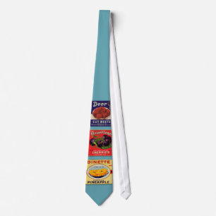 antique fruit can labels print tie
