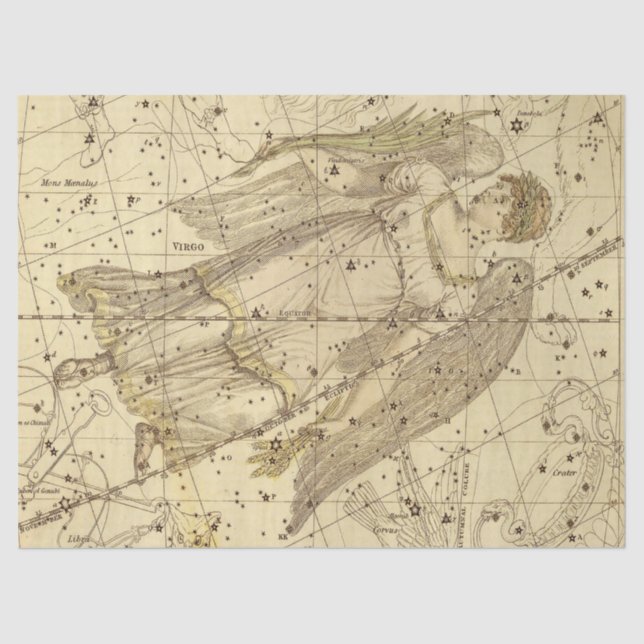 Antique Galaxy Map Series Design 9 Tissue Paper (Front)