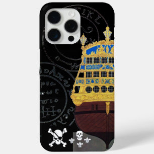 ANTIQUE GALLEON AND PIRATE TREASURE MAPS iPhone 15 PRO MAX CASE