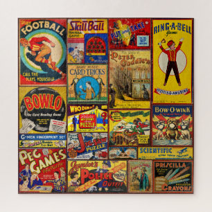 ANTIQUE GAME AND TOY BOX ART JIGSAW PUZZLE