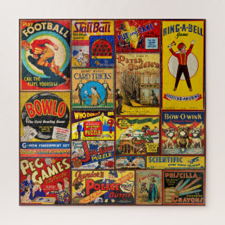 ANTIQUE GAME AND TOY BOX ART JIGSAW PUZZLE