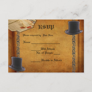 Antique Gay Wedding Custom RSVP Cards