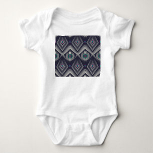 Antique Geometric Ornament, Stylish Texture. Baby Bodysuit