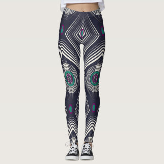 Antique Geometric Ornament, Stylish Texture. Leggings