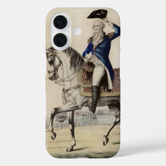 Antique George Washington on Horseback | USA 250 iPhone 16 Case