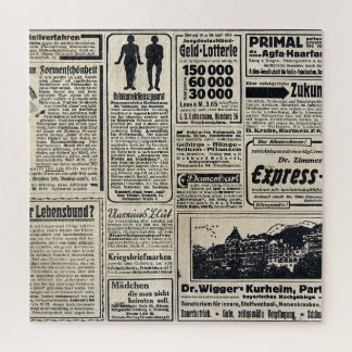 Antique German Newspaper Advertisements 1917 Jigsaw Puzzle