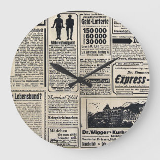 Antique German Newspaper Advertisements 1917 Large Clock