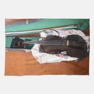 Antique German Violin Kitchen Towel