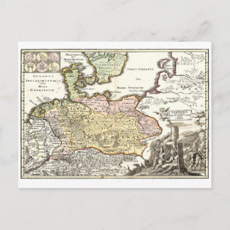 Antique Germania - Old german map Postcard