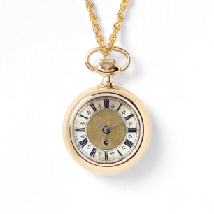 Antique Gilded Look Roman Numbers  Watch