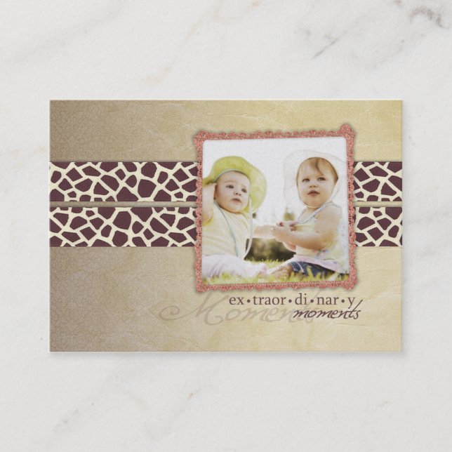 Antique Giraffe Chubby Cartes de visite (Devant)