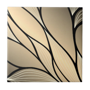 Antique Gold Creative Leave Pattern Tile