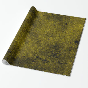 Antique Gold Distressed Goth Damask Wrapping Paper