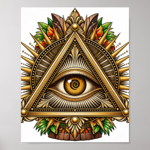 Antique Gold Eye Poster