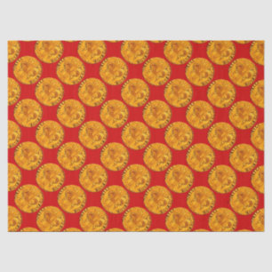 ANTIQUE GOLD FLORENTINE FORINT  Royal Red Tissue Paper