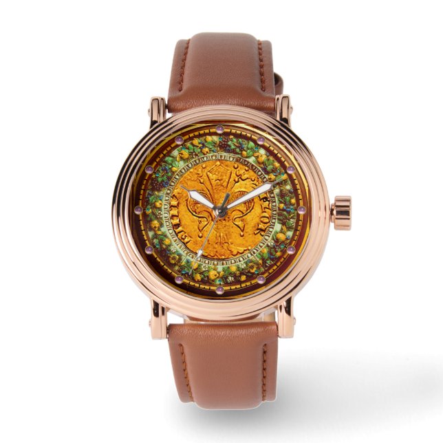 ANTIQUE GOLD FLORENTINE FORINT WATCH (Front)