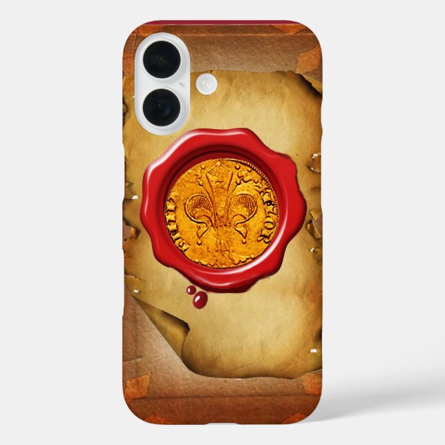 ANTIQUE GOLD FLORENTINE FORINT wax parchment Case-Mate iPhone Case (Back)