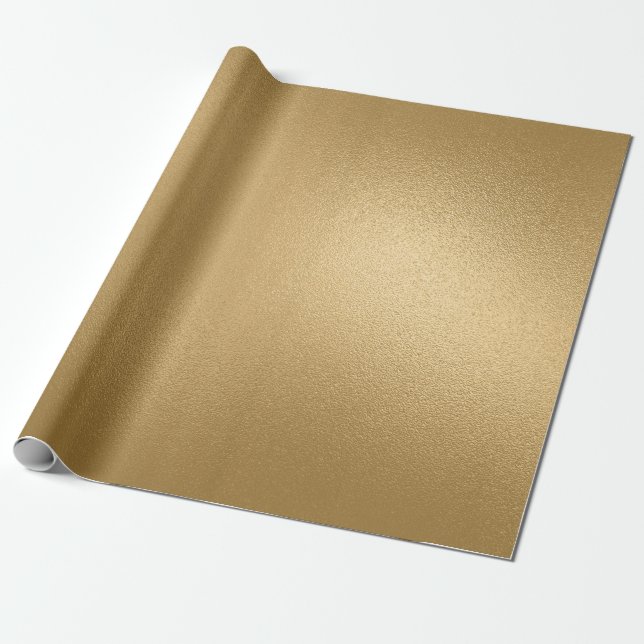 Antique Gold Foil Style 35 Wrapping Paper Roll (Unrolled)